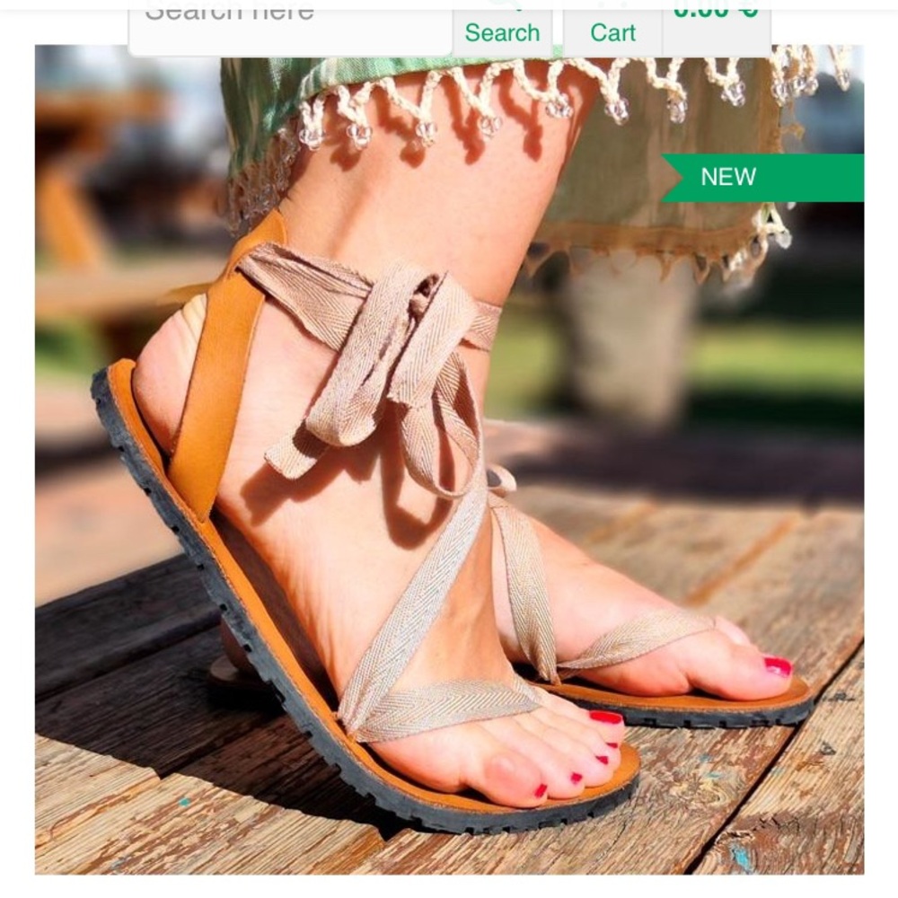 Women's Tan and Cream Sandals